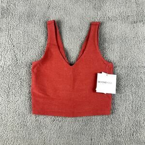 Beyond Yoga Women's Small Faded Rose Heather Spacedye Good Day Cropped Tank